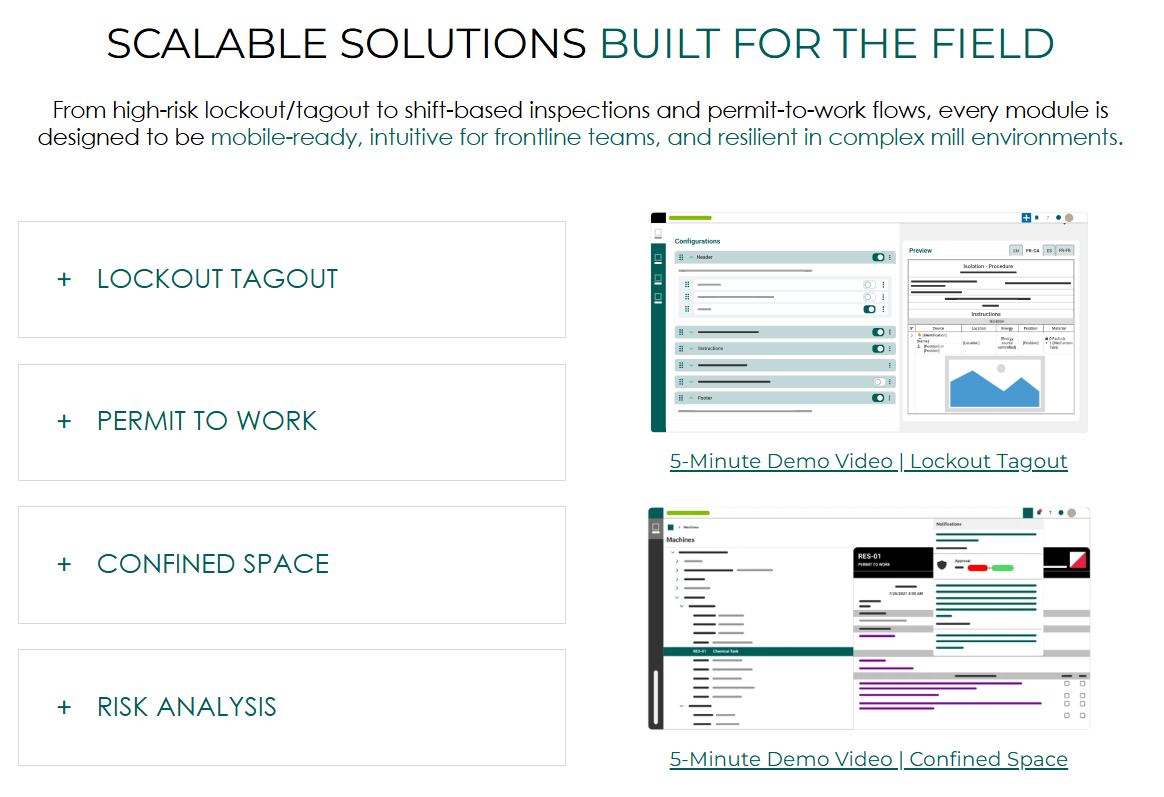 un extrait de page explicative d'un SaaS en environnement, santé et sécurité un extrait de page explicative d'un SaaS en environnement, santé et sécurité